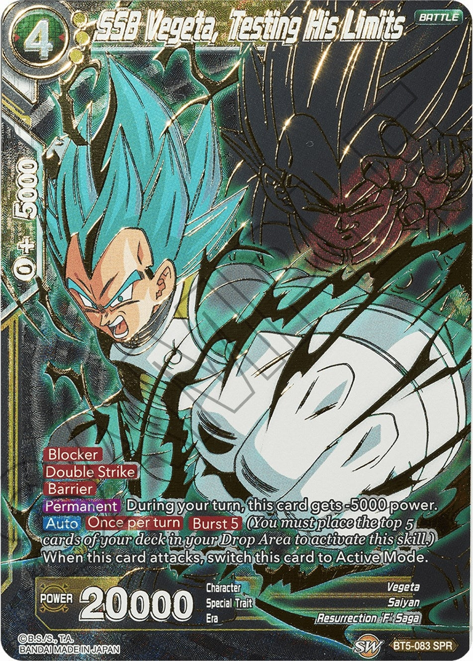 Image for SSB Vegeta, Testing His Limits (SPR) (Miraculous Revival) (BT5-083) - Dragon Ball Super: Masters