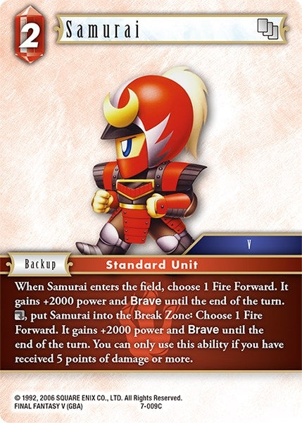Image for Samurai (Opus VII) (7-009C) - Final Fantasy TCG