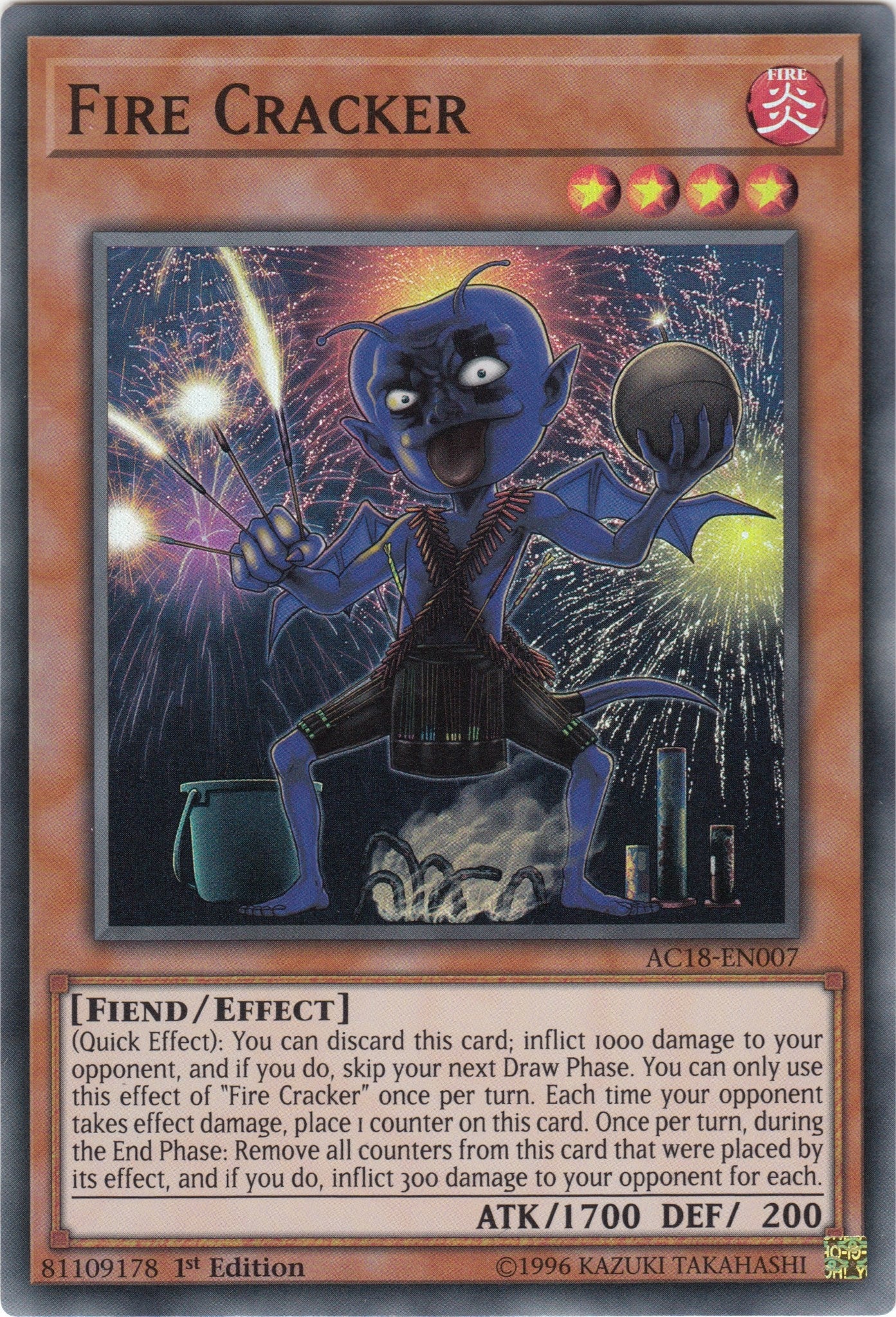 Image for Fire Cracker (Advent Calendar 2018) (AC18-EN007) - YuGiOh