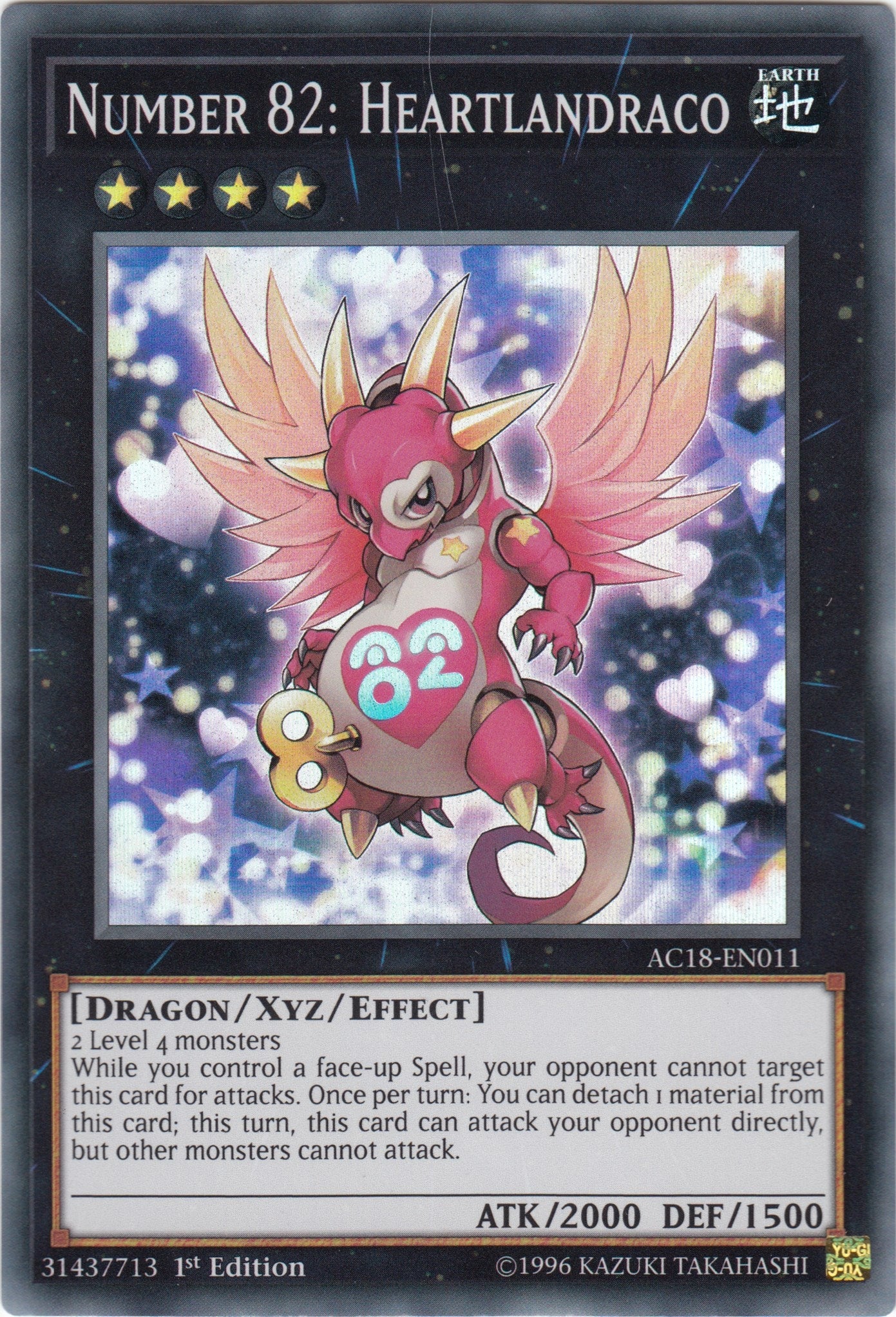 Image for Number 82: Heartlandraco (Advent Calendar 2018) (AC18-EN011) - YuGiOh