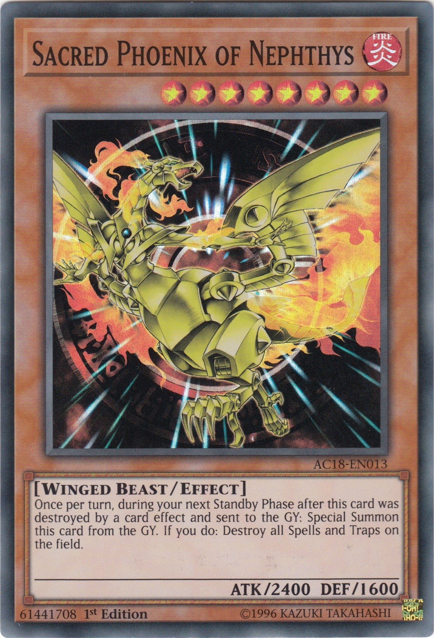 Image for Sacred Phoenix of Nephthys (Advent Calendar 2018) (AC18-EN013) - YuGiOh