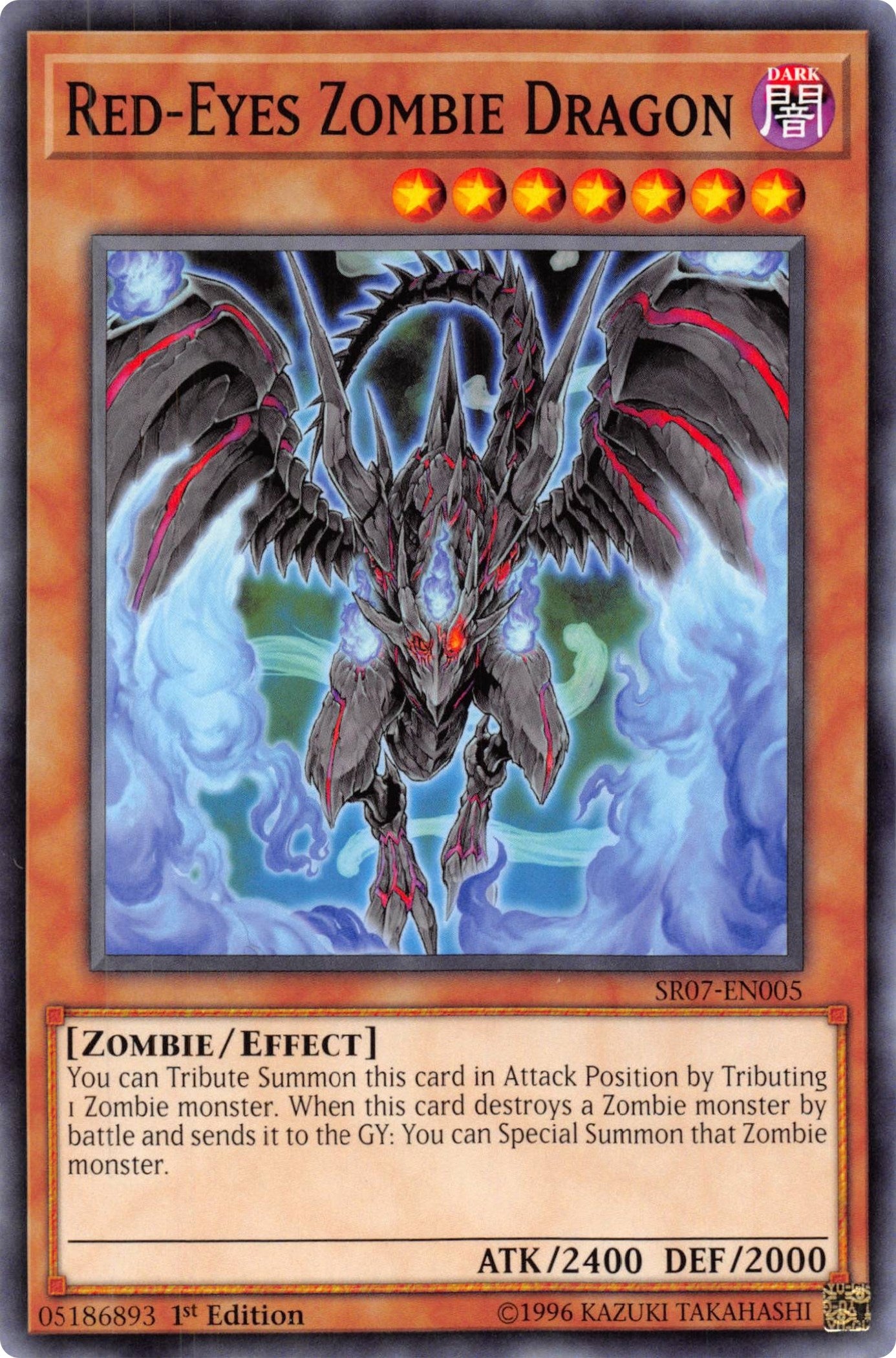 Image for Red-Eyes Zombie Dragon (Structure Deck: Zombie Horde) (SR07-EN005) - YuGiOh