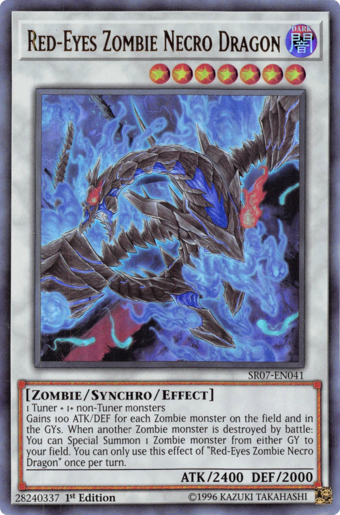 Image for Red-Eyes Zombie Necro Dragon (Structure Deck: Zombie Horde) (SR07-EN041) - YuGiOh