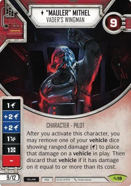 Image for "Mauler" Mithel - Vader's Wingman (Across the Galaxy) (19) - Star Wars: Destiny