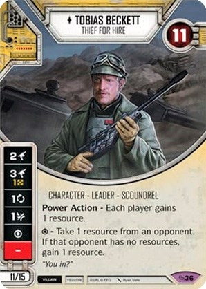 Image for Tobias Beckett - Thief For Hire (Card Only) (Across the Galaxy) (36) - Star Wars: Destiny