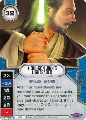 Image for Qui-Gon Jinn's Lightsaber (Across the Galaxy) (71) - Star Wars: Destiny