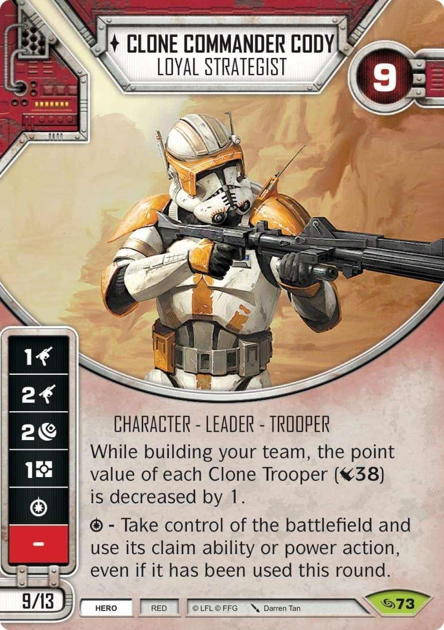 Image for Clone Commander Cody - Loyal Strategist (Card Only) (Across the Galaxy) (73) - Star Wars: Destiny