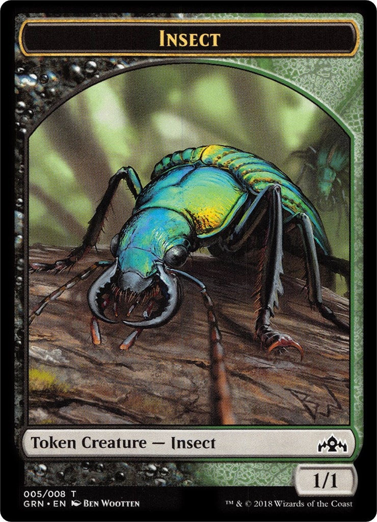 Image for Insect // Saproling Double-Sided Token (Guilds of Ravnica: Guild Kits) (5 // 5) - Magic: The Gathering