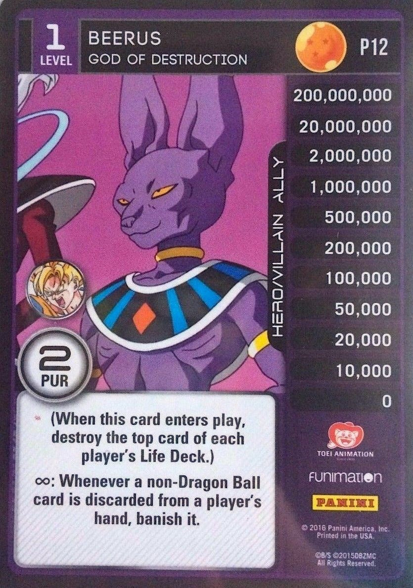 Image for Beerus - God of Destruction (Panini: Awakening) (P12) - Dragon Ball Z TCG