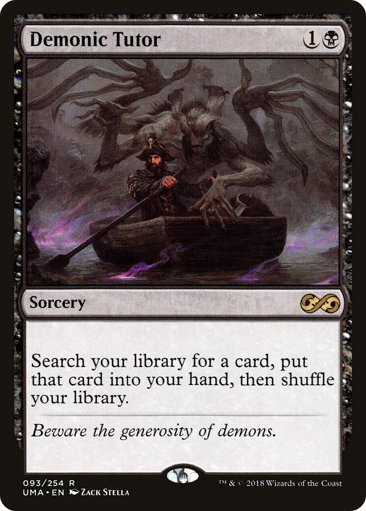 Image for Demonic Tutor (Ultimate Masters) (93) - Magic: The Gathering