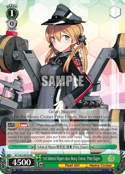 Image for 3rd Admiral Hipper-class Heavy Cruiser, Prinz Eugen (KanColle: Arrival! Reinforcement Fleets from Europe!) (KC/S42-E030 RR) - Weiss Schwarz