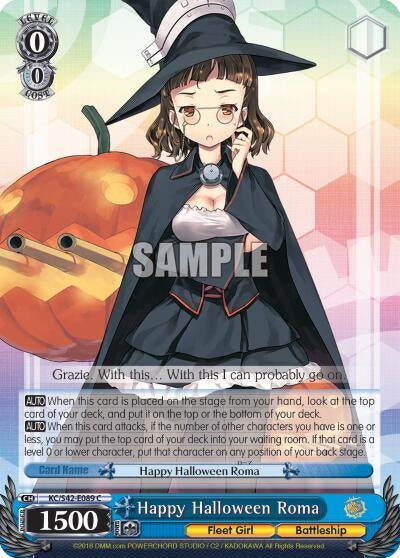 Image for Happy Halloween Roma (KanColle: Arrival! Reinforcement Fleets from Europe!) (KC/S42-E089 C) - Weiss Schwarz