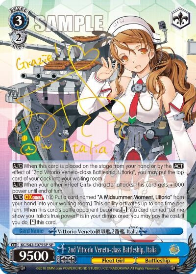 Image for 2nd Vittorio Veneto-class Battleship, Italia (SP) (KanColle: Arrival! Reinforcement Fleets from Europe!) (KC/S42-E075SP SP) - Weiss Schwarz