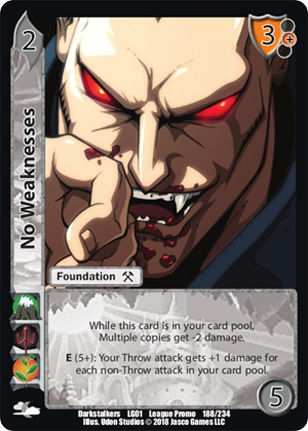 Image for No Weaknesses (Capcom Casual League Kit) (188) - UniVersus