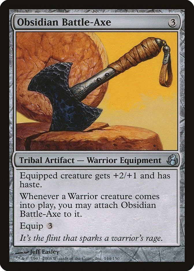 Image for Obsidian Battle-Axe (Morningtide) (144) - Magic: The Gathering