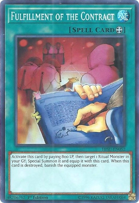 Image for Fulfillment of the Contract (Hidden Summoners) (HISU-EN052) - YuGiOh