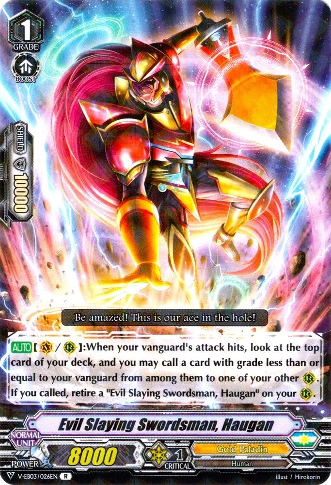 Image for Evil Slaying Swordsman, Haugan (V-EB03: ULTRARARE MIRACLE COLLECTION) (V-EB03/026EN) - Cardfight Vanguard