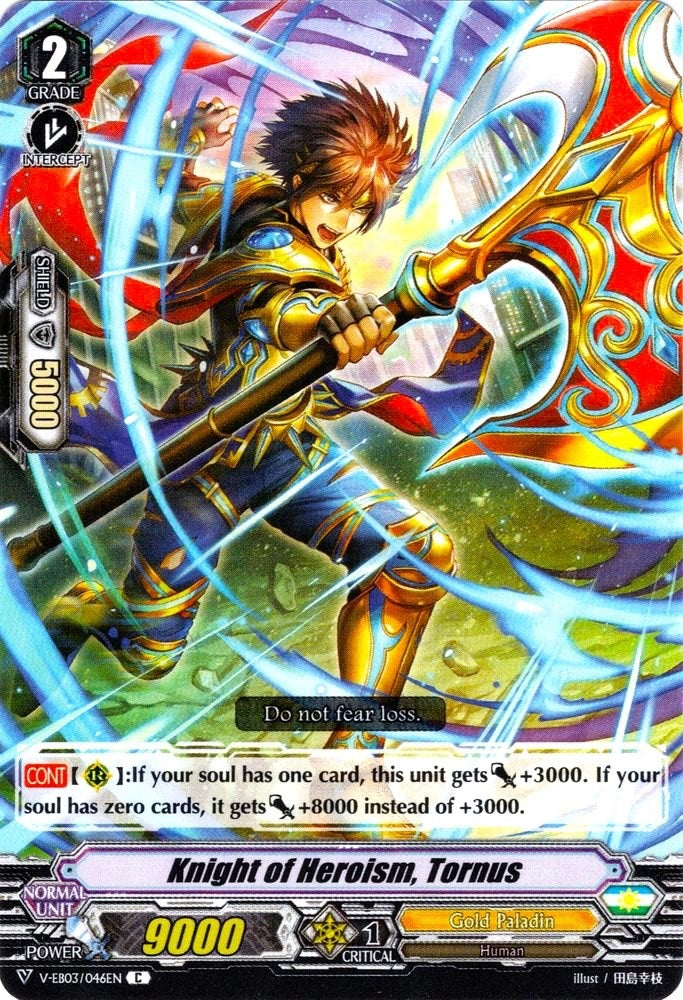 Image for Knight of Heroism, Tornus (V-EB03: ULTRARARE MIRACLE COLLECTION) (V-EB03/046EN) - Cardfight Vanguard