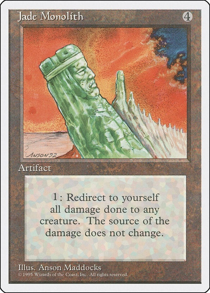 Image for Jade Monolith (Fourth Edition) - Magic: The Gathering