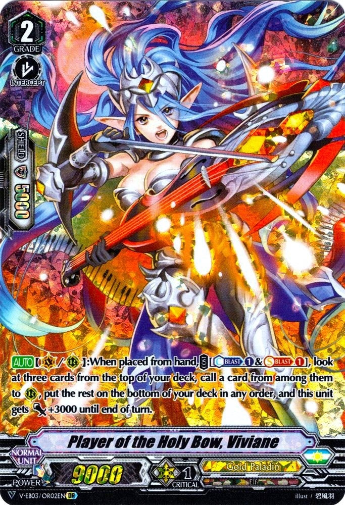 Image for Player of the Holy Bow, Viviane (OR) (V-EB03: ULTRARARE MIRACLE COLLECTION) (V-EB03/OR02EN) - Cardfight Vanguard