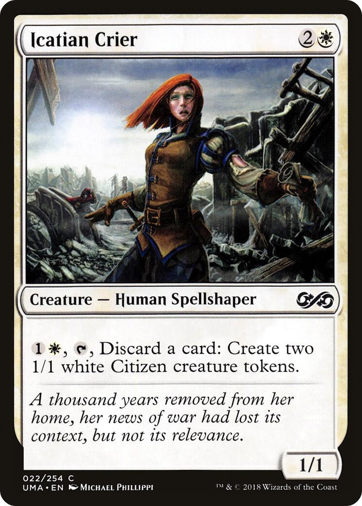 Image for Icatian Crier (Ultimate Masters) (22) - Magic: The Gathering