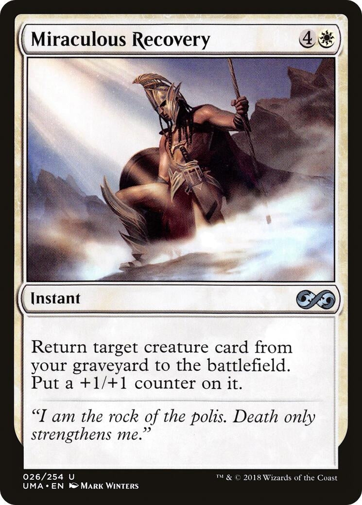 Image for Miraculous Recovery (Ultimate Masters) (26) - Magic: The Gathering