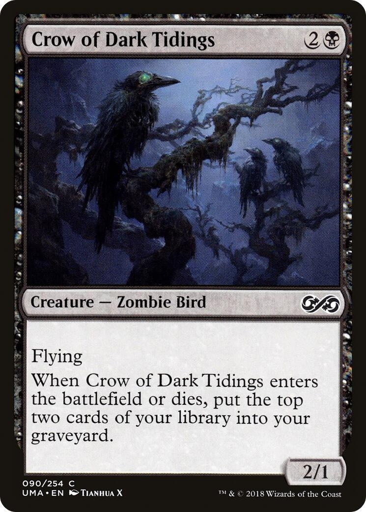 Image for Crow of Dark Tidings (Ultimate Masters) (90) - Magic: The Gathering