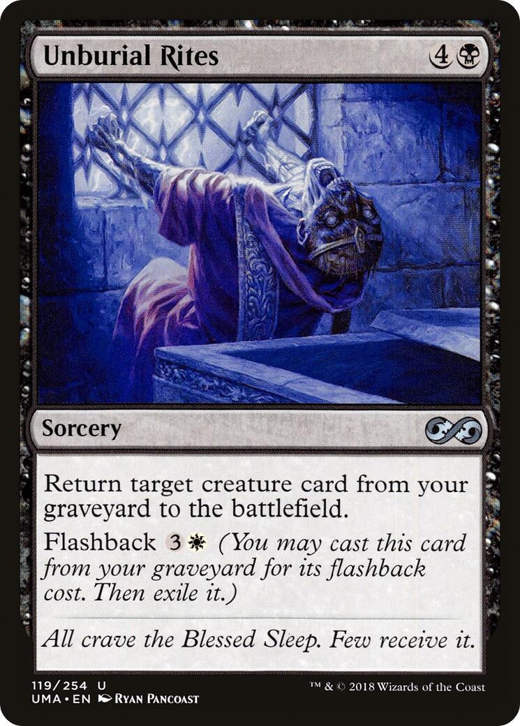 Image for Unburial Rites (Ultimate Masters) (119) - Magic: The Gathering