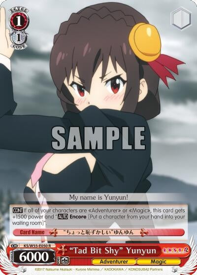 Image for "Tad Bit Shy" Yunyun (KonoSuba 2) (KS/W55-E050 R) - Weiss Schwarz