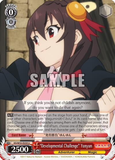 Image for "Developmental Challenge" Yunyun (KonoSuba 2) (KS/W55-E059 U) - Weiss Schwarz