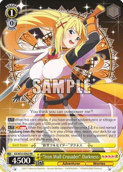 Image for "Iron Wall Crusader" Darkness (KonoSuba 2) (KS/W55-E002 RR) - Weiss Schwarz