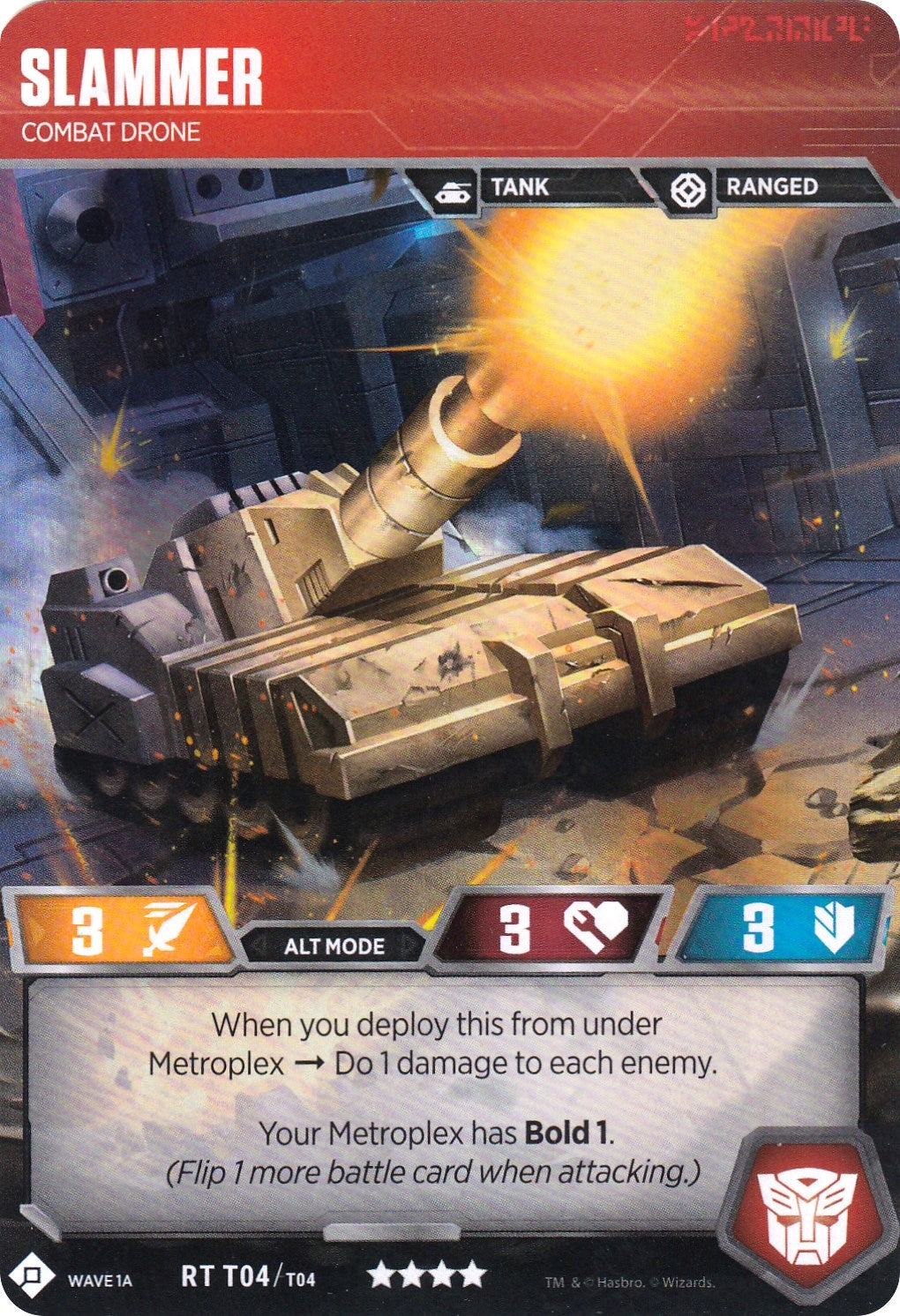 Image for Slammer - Combat Drone (Wave 1A - Metroplex) (Wave 1) (T04) - Transformers TCG