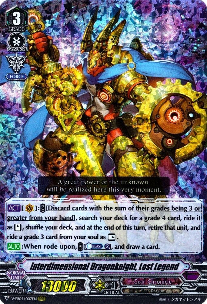 Image for Interdimensional Dragonknight, Lost Legend (V-EB04: The Answer of Truth) (V-EB04/007EN) - Cardfight Vanguard