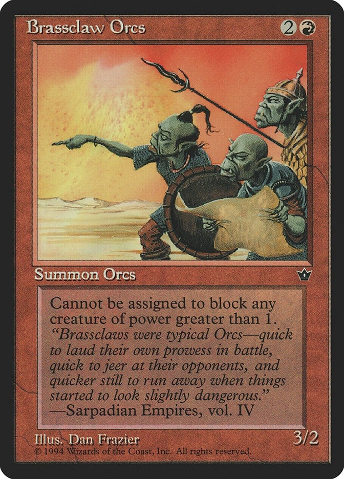 Image for Brassclaw Orcs (Frazier) (Fallen Empires) - Magic: The Gathering