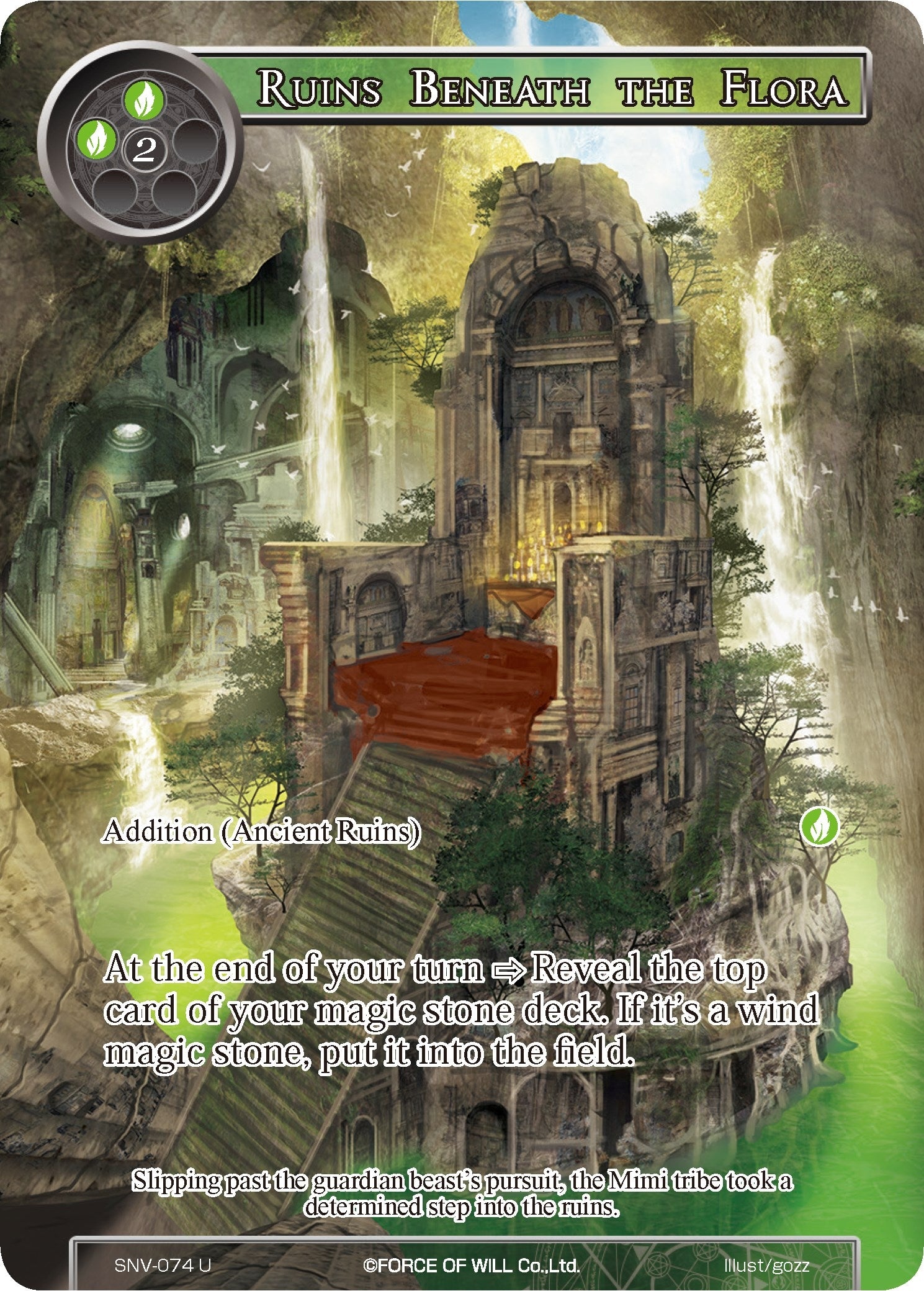 Image for Ruins Beneath the Flora (Full Art) (The Strangers of New Valhalla) (SNV-074) - Force of Will