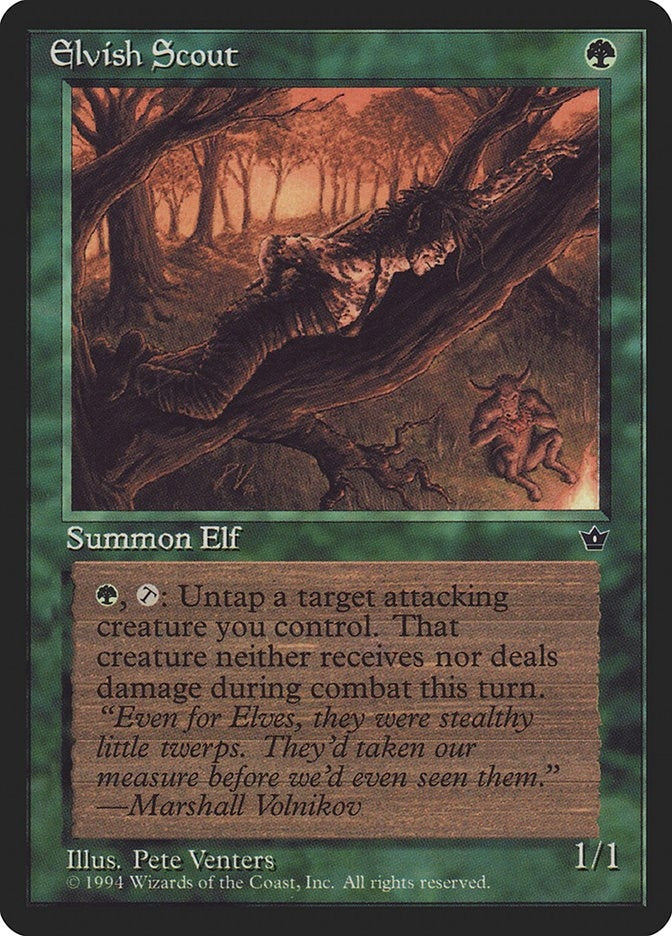 Image for Elvish Scout (Venters) (Fallen Empires) - Magic: The Gathering