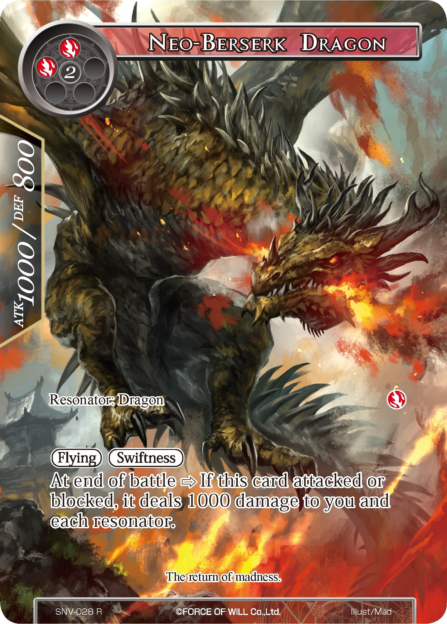 Image for Neo-Berserk Dragon (Full Art) (The Strangers of New Valhalla) (SNV-028) - Force of Will