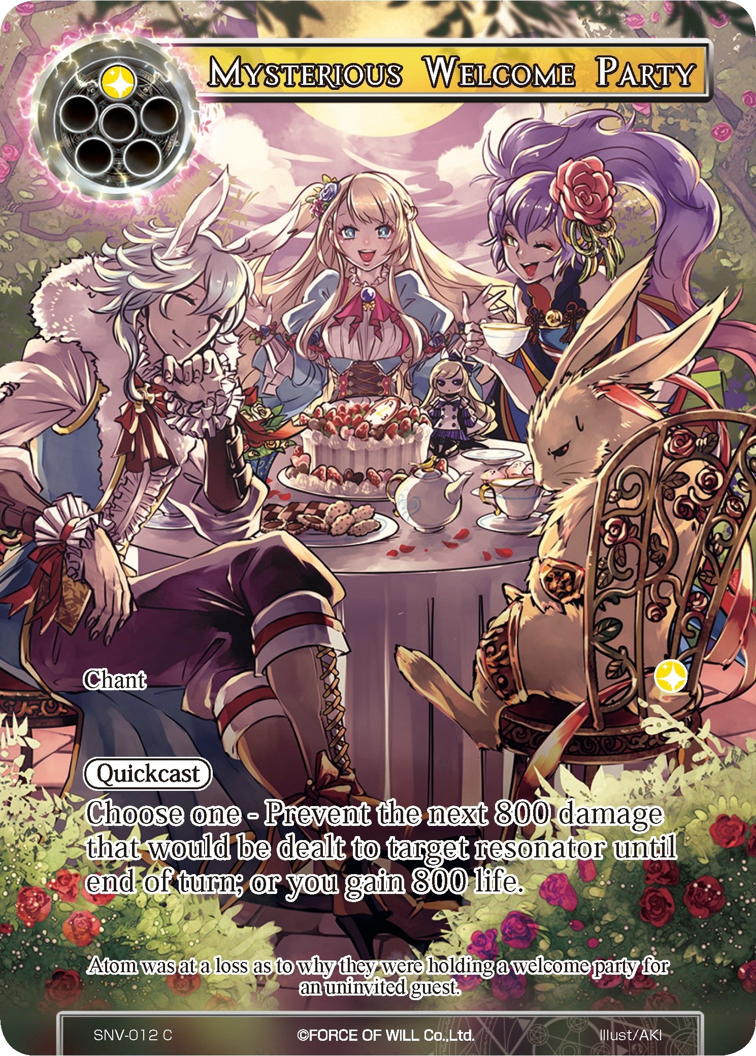 Image for Mysterious Welcome Party (Full Art) (The Strangers of New Valhalla) (SNV-012) - Force of Will