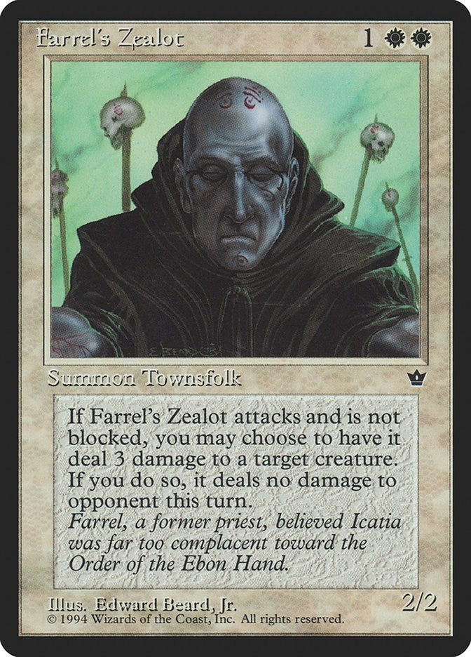 Image for Farrel's Zealot (Beard, Jr.) (Fallen Empires) - Magic: The Gathering