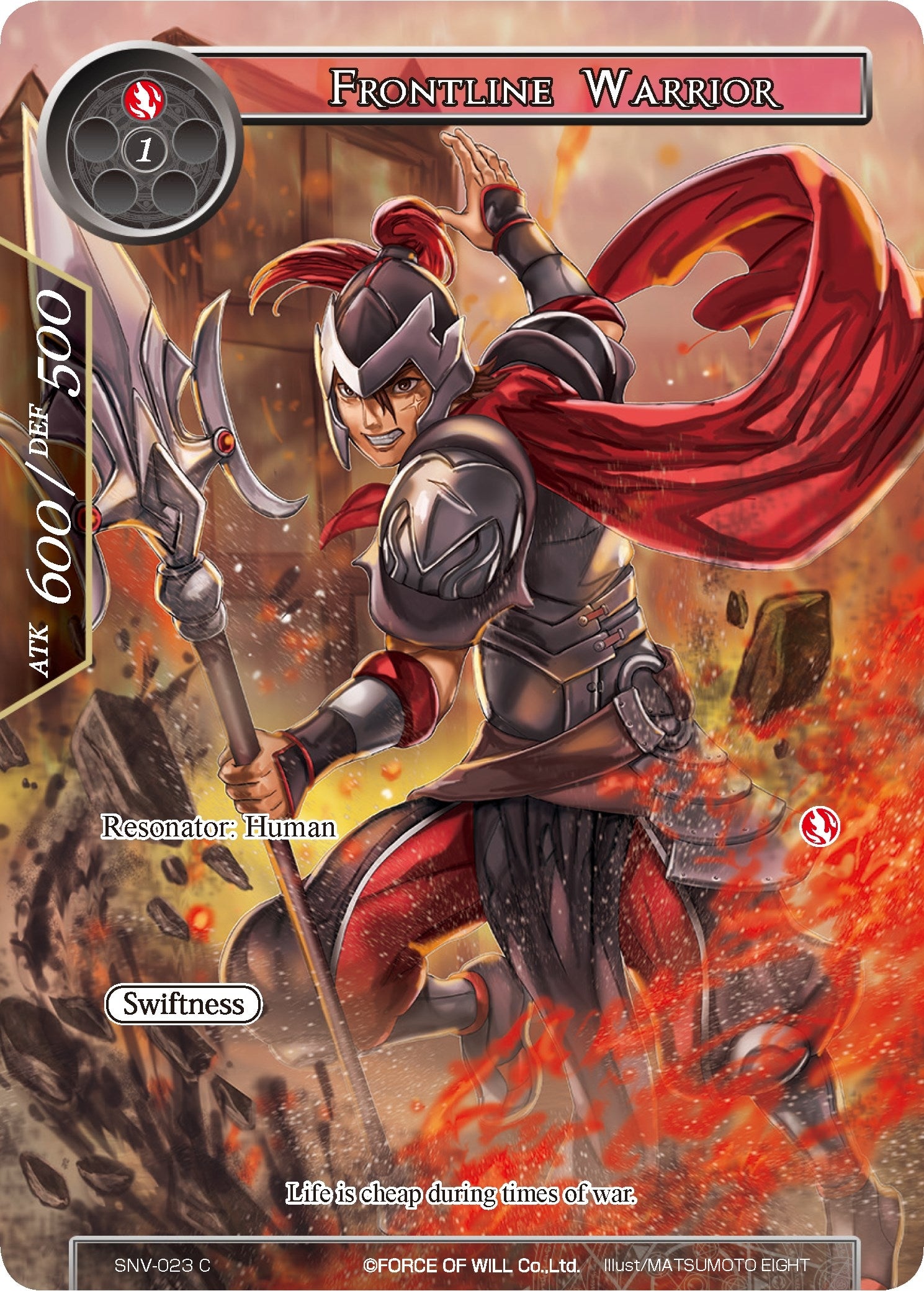 Image for Frontline Warrior (Full Art) (The Strangers of New Valhalla) (SNV-023) - Force of Will