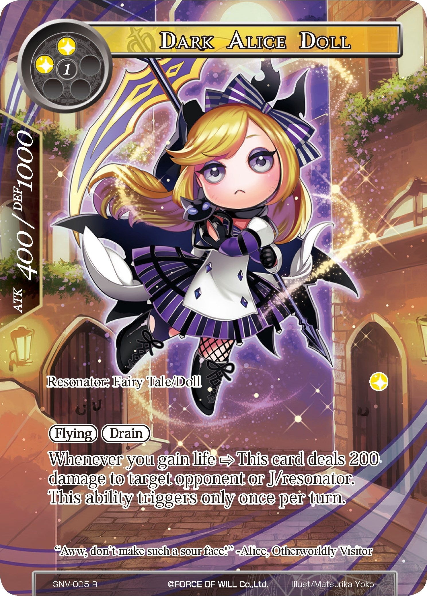 Image for Dark Alice Doll (Full Art) (The Strangers of New Valhalla) (SNV-005) - Force of Will