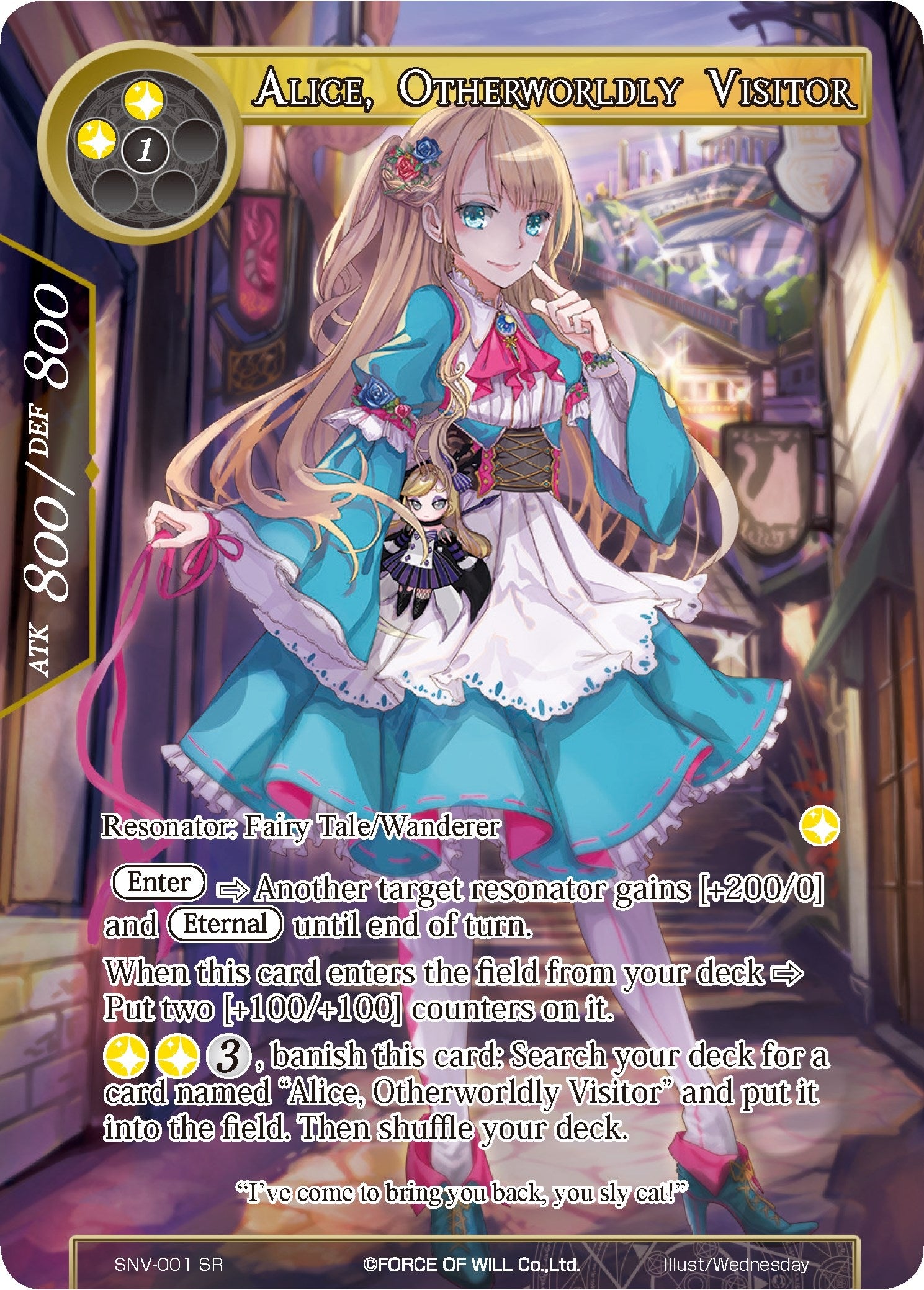 Image for Alice, Otherworldly Visitor (Full Art) (The Strangers of New Valhalla) (SNV-001) - Force of Will