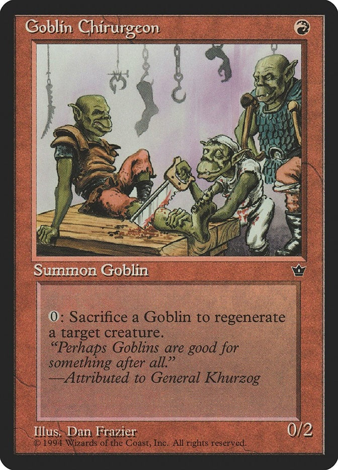 Image for Goblin Chirurgeon (Frazier) (Fallen Empires) - Magic: The Gathering