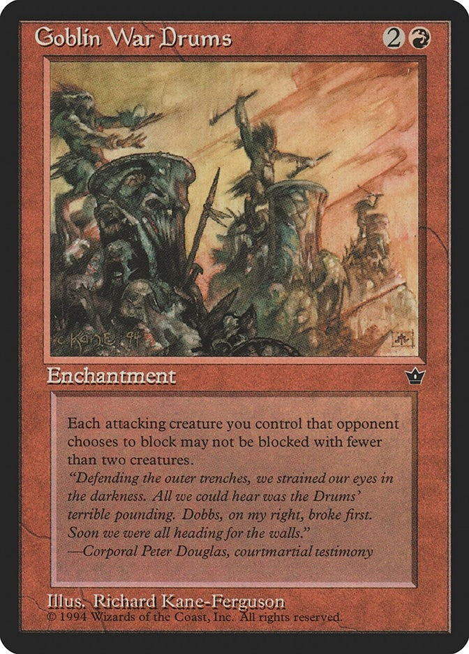 Image for Goblin War Drums (Kane-Ferguson) (Fallen Empires) - Magic: The Gathering