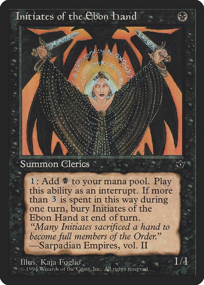 Image for Initiates of the Ebon Hand (Foglio) (Fallen Empires) - Magic: The Gathering