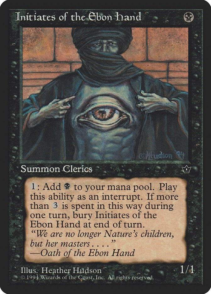 Image for Initiates of the Ebon Hand (Hudson) (Fallen Empires) - Magic: The Gathering