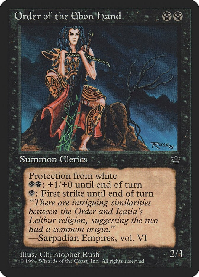 Image for Order of the Ebon Hand (Rush) (Fallen Empires) - Magic: The Gathering