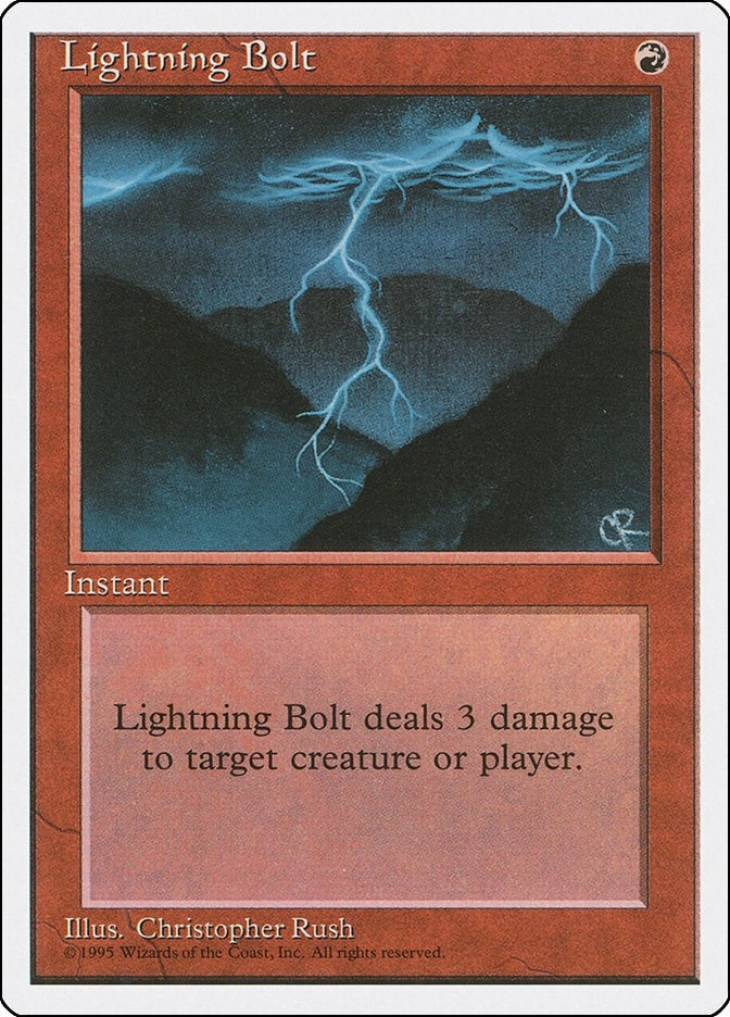 Image for Lightning Bolt (Fourth Edition) (226) - Magic: The Gathering