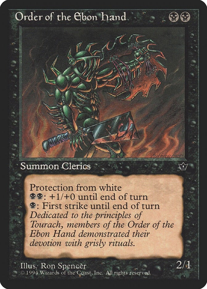 Image for Order of the Ebon Hand (Spencer) (Fallen Empires) - Magic: The Gathering