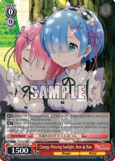 Image for Canopy-Piercing Sunlight, Rem & Ram (Re:ZERO) (RZ/S46-E035 R) - Weiss Schwarz